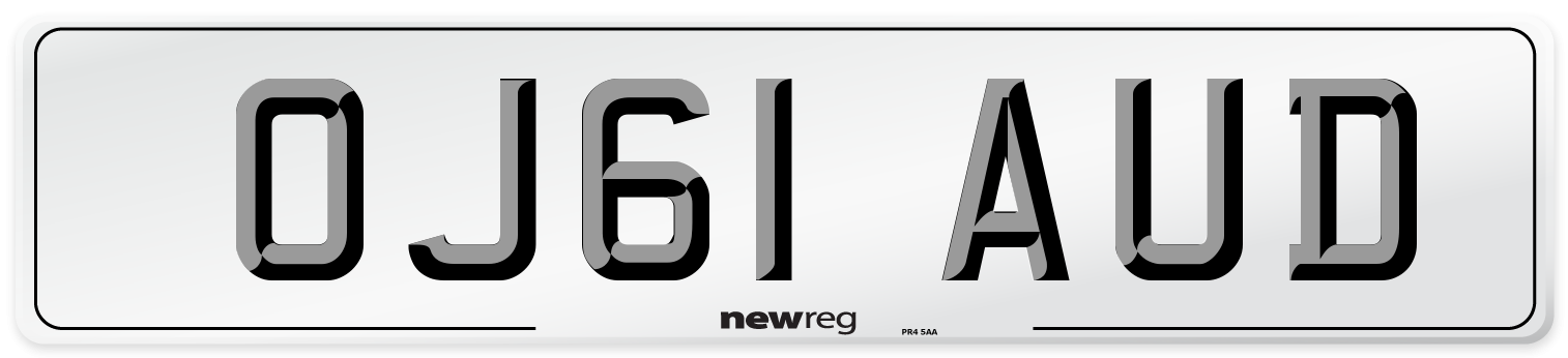 OJ61 AUD Number Plate from New Reg